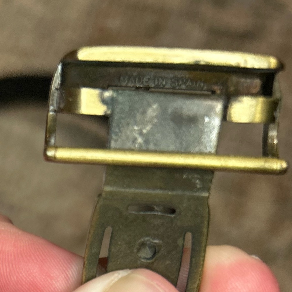 Vintage Christian Dior Monsieur brass belt buckle with reversible belt. - Picture 5 of 5